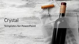 Presentation with corkscrew - Presentation consisting of party list - wine with corkscrew background and a light gray colored foreground