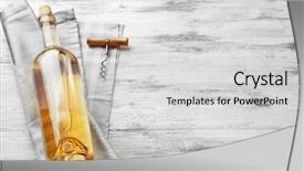  Presentation with corkscrew - Cool new presentation design with party list - wine with corkscrew backdrop and a light gray colored foreground