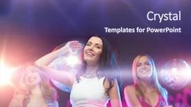  Presentation with bachelorette - Audience pleasing slide set consisting of party new year celebration friends backdrop and a  colored foreground