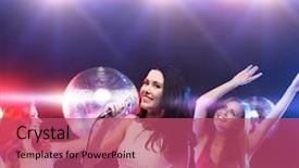  Presentation with bachelorette - Cool new slide deck with party new year celebration friends backdrop and a  colored foreground