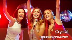  Presentation with new year - Audience pleasing slides consisting of party new year celebration friends backdrop and a crimson colored foreground