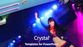  Presentation with political parties - PPT theme featuring party pj - nightclub parties girl dancing background and a  colored foreground
