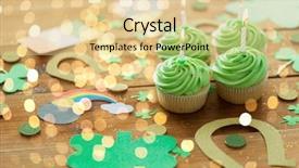  Presentation with party candles - Theme having party props on wooden table background and a blonde colored foreground