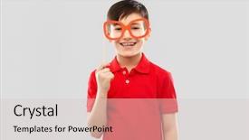  Presentation with polo - Slide set having party props photo booth background and a lemonade colored foreground