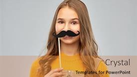  Presentation with black people - PPT layouts consisting of party-props-photo-booth background and a gold colored foreground