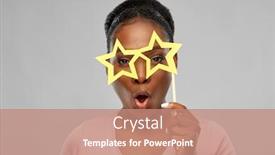  Presentation with african people - PPT theme consisting of party-props-photo-booth background and a coral colored foreground