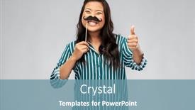  Presentation with black people - Presentation theme with party-props-photo-booth background and a teal colored foreground