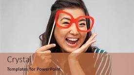  Presentation with party - Amazing theme having party-props-photo-booth backdrop and a coral colored foreground