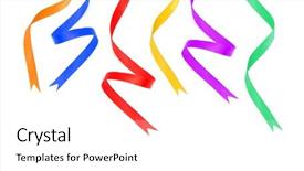 Presentation with party - Theme consisting of party ribbons background and a white colored foreground