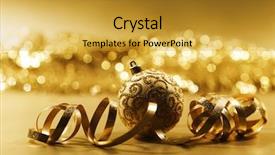  Presentation with christmas cars - PPT layouts featuring party sparkles background - golden christmas card background and a gold colored foreground