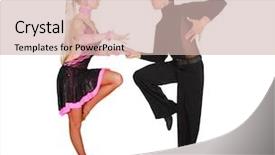  Presentation with latino - Theme with party tango - couple dancing latino over white background and a soft green colored foreground