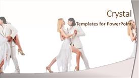  Presentation with dancing - Amazing slide deck having party tango - pair dancing dances isolated backdrop and a cream colored foreground