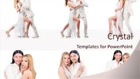  Presentation with dance beautiful couple dancing ballroom - Slides having party tango - pair dancing dances isolated background and a lemonade colored foreground