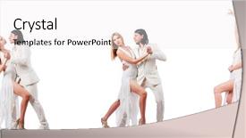  Presentation with dancing - Slides having party tango - pair dancing dances isolated background and a sky blue colored foreground