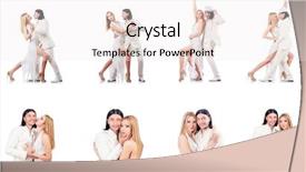  Presentation with dance beautiful couple dancing ballroom - Slides enhanced with party tango - pair dancing dances isolated background and a sky blue colored foreground