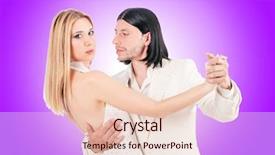  Presentation with dance beautiful couple dancing ballroom - PPT layouts having party tango - pair dancing dances background and a lemonade colored foreground