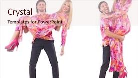  Presentation with pair - PPT layouts consisting of party tango - pair dancing isolated background and a lemonade colored foreground