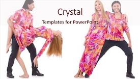  Presentation with dancing - Colorful theme enhanced with party tango - pair dancing isolated backdrop and a  colored foreground