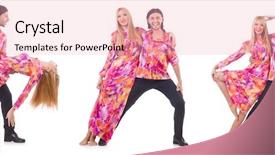  Presentation with dancing - Beautiful theme featuring party tango - pair dancing isolated backdrop and a lemonade colored foreground