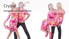  Presentation with pair - Audience pleasing PPT layouts consisting of party tango - pair dancing isolated backdrop and a white colored foreground