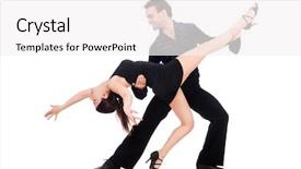  Presentation with pair of gloves - Presentation theme consisting of party tango - pair of dancers isolated background and a white colored foreground