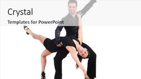  Presentation with pair - Colorful PPT layouts enhanced with party tango - pair of dancers isolated backdrop and a  colored foreground