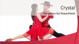  Presentation with pair - Slides having party tango - pair of dancers isolated background and a  colored foreground