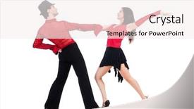  Presentation with pair of compass - Amazing PPT theme having party tango - pair of dancers isolated backdrop and a  colored foreground