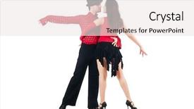  Presentation with pair of compass - Colorful presentation theme enhanced with party tango - pair of dancers isolated backdrop and a  colored foreground