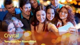  Presentation with party time - Amazing presentation design having party technology nightlife and people backdrop and a tawny brown colored foreground