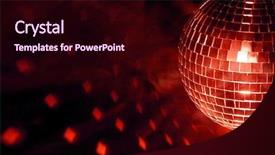  Presentation with party time - PPT theme with fitness woman with long hair wearing in black top and breeches standing with dumbbells on the sport equipment background in the gym waist up background and a dark gray colored foreground