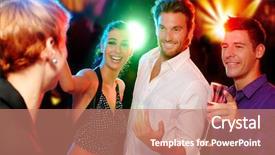  Presentation with black couple having fun - Colorful presentation enhanced with party time - young companionship having fun backdrop and a coral colored foreground