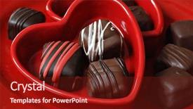  Presentation with ceramic - Slides with party valentines - red ceramic heart dishes background and a tawny brown colored foreground