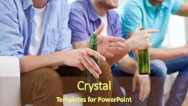  Presentation with drinking alcohol - Beautiful presentation design featuring party video games - friendship leisure people and alcohol backdrop and a tawny brown colored foreground