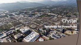  Presentation with downtown los angeles - PPT theme with pasadena and the san gabriel background and a gray colored foreground