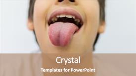  Presentation with tongue - Cool new presentation design with pasar modal - boy with his tongue backdrop and a coral colored foreground