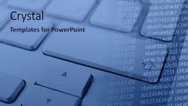  Presentation with code - PPT theme with pascal - computer keyboard with program code background and a  colored foreground