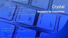  Presentation with update software computer program upgrade - Cool new theme with pascal - computer keyboard with program code backdrop and a  colored foreground