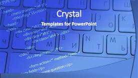  Presentation with code - Audience pleasing slide deck consisting of pascal - computer keyboard with program code backdrop and a  colored foreground