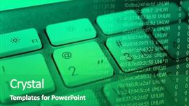  Presentation with code - PPT layouts enhanced with pascal - computer keyboard with program code background and a ocean colored foreground