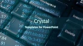  Presentation with code - Theme consisting of pascal - computer keyboard with program code background and a ocean colored foreground