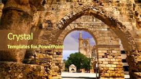  Presentation with mosque - Audience pleasing slide set consisting of pasha mosque st nicholas cathedral backdrop and a tawny brown colored foreground