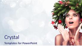  Presentation with beauty product - Colorful PPT theme enhanced with pasrty products - beauty fashion model girl backdrop and a sky blue colored foreground