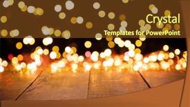  Presentation with golden lights - PPT layouts consisting of pasrty products - blurred abstract golden spot lights background and a tawny brown colored foreground