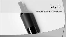  Presentation with bottle - PPT layouts featuring pasrty products - bottle of wine with blank background and a light gray colored foreground