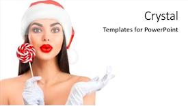  Presentation with girl model - Slide deck with pasrty products - christmas woman beauty model girl background and a white colored foreground