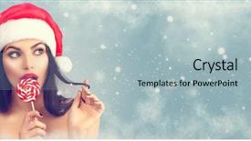  Presentation with beauty product - Beautiful presentation theme featuring pasrty products - christmas woman beauty model girl backdrop and a light blue colored foreground