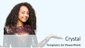  Presentation with hair dress - Presentation theme featuring pasrty products - young beautiful girl with curly background and a  colored foreground