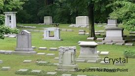  Presentation with kentucky - Presentation design with pass away - gravestones at historic cave hill background and a seafoam green colored foreground