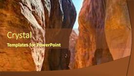  Presentation with wilderness - Beautiful theme featuring pass-between-high-walls backdrop and a tawny brown colored foreground